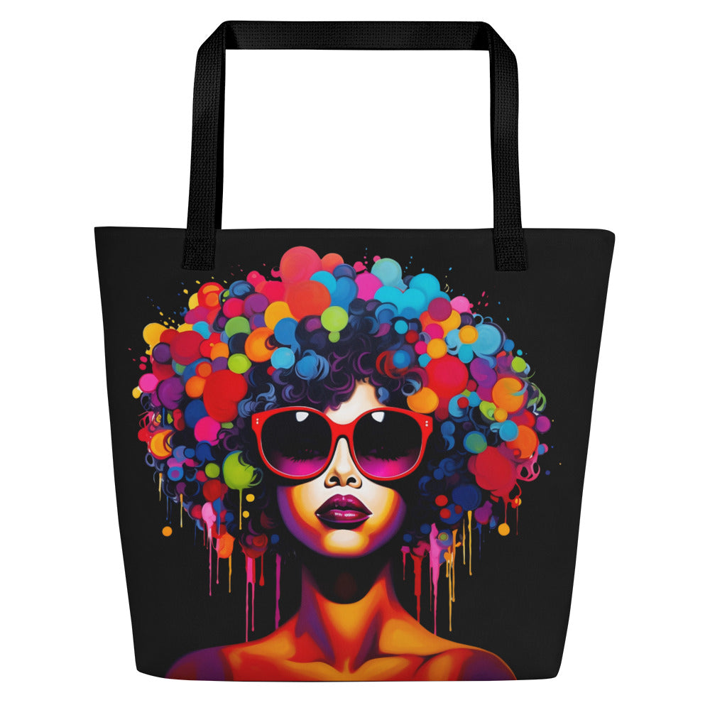 Afro Melanin Queen Large Tote Bag