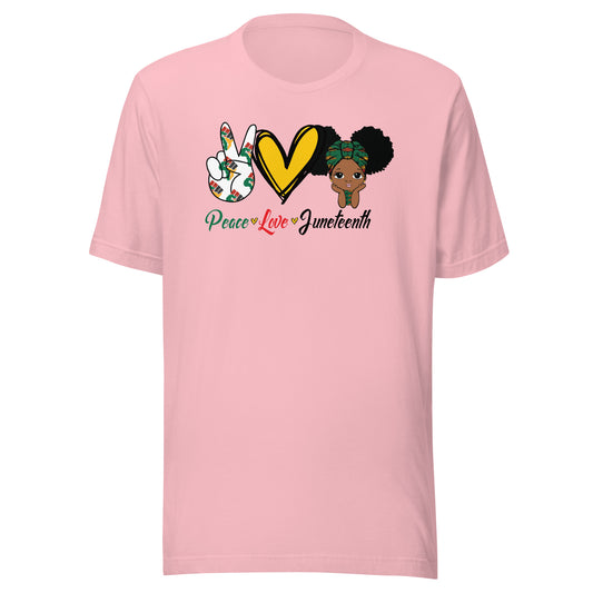 Peace Love Juneteenth (Kids) T-Shirt