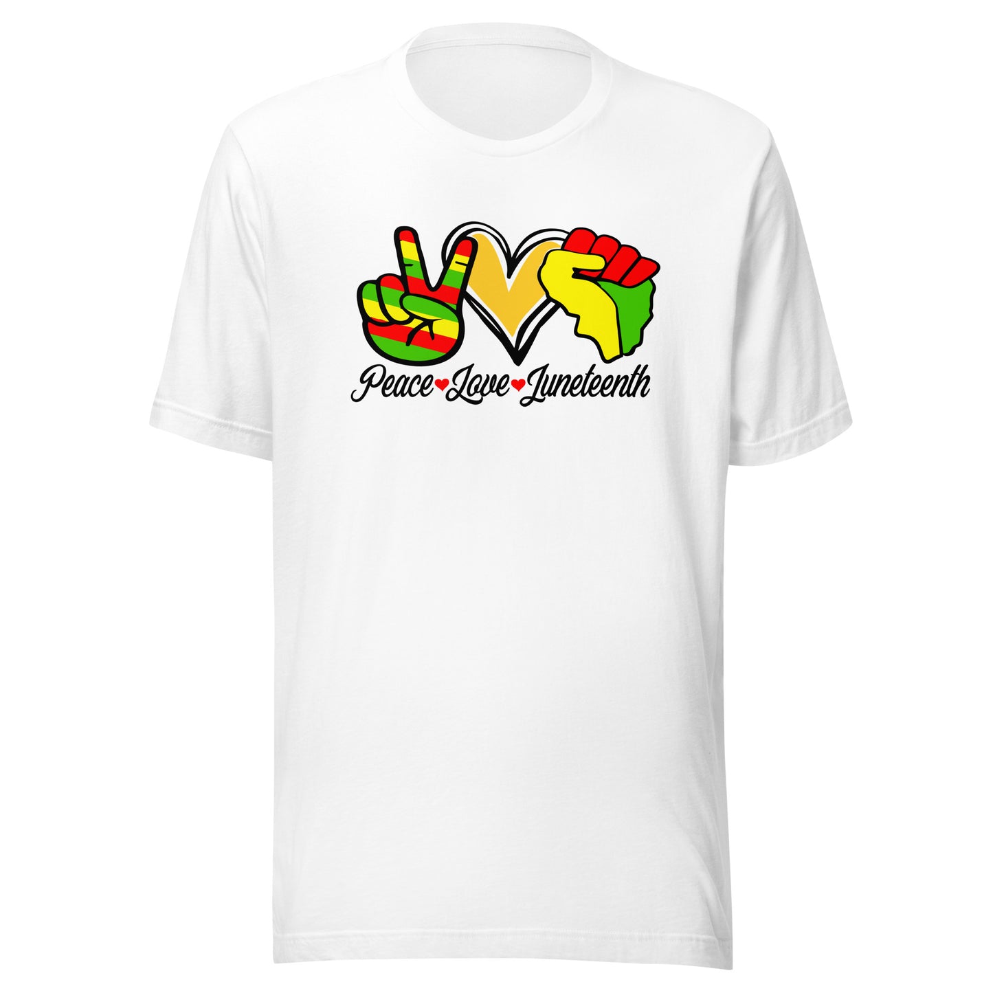 Peace Love Juneteenth (Adults) T-Shirt