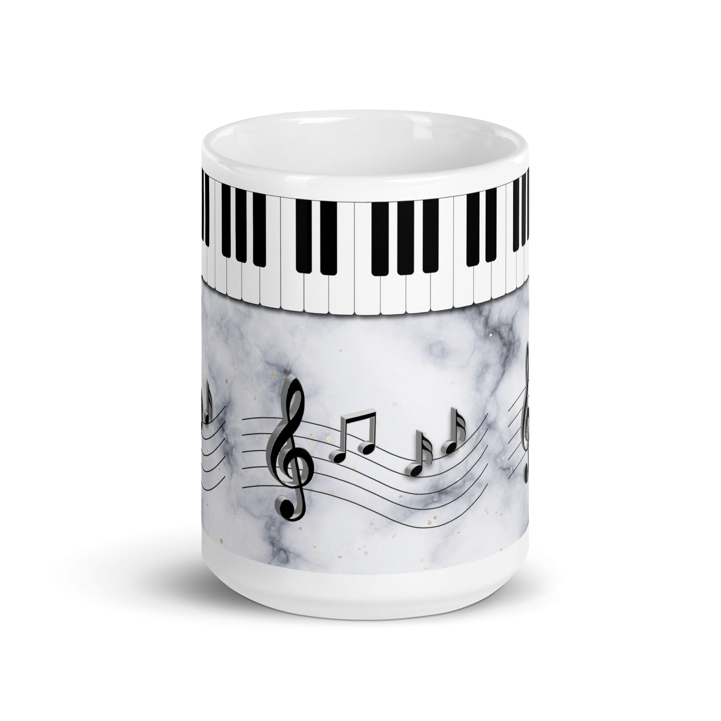 White glossy mug