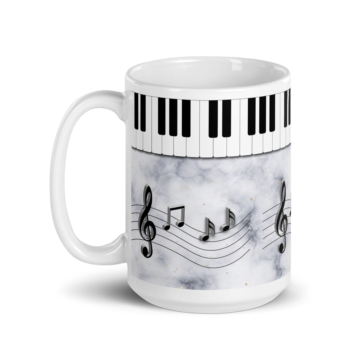 White glossy mug